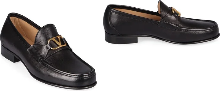 Valentino Garavani Vlogo Signature Leather Loafers - Image 3