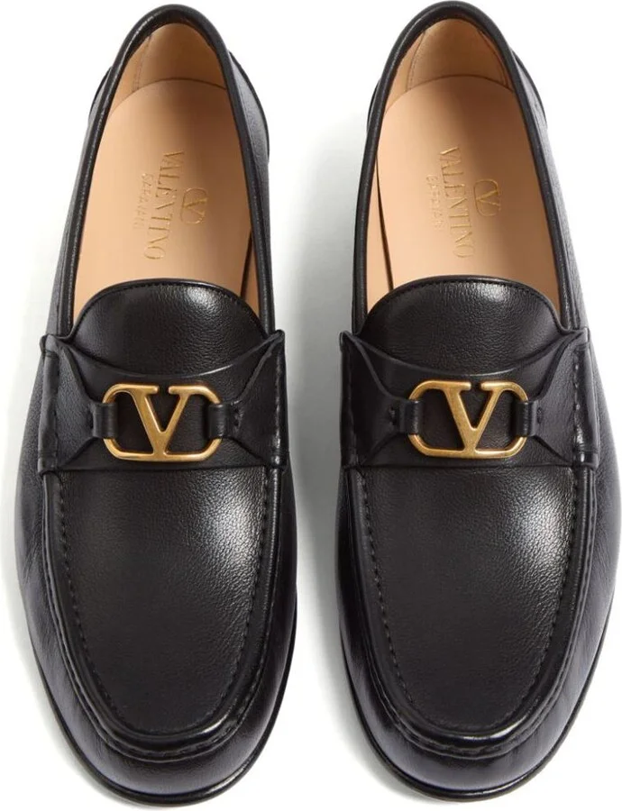 Valentino Garavani Vlogo Signature Leather Loafers - Image 5