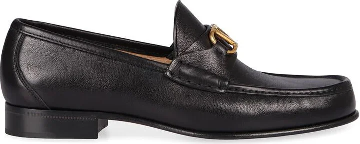 Valentino Garavani Vlogo Signature Leather Loafers