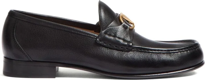 Valentino Garavani Vlogo Signature Leather Loafers