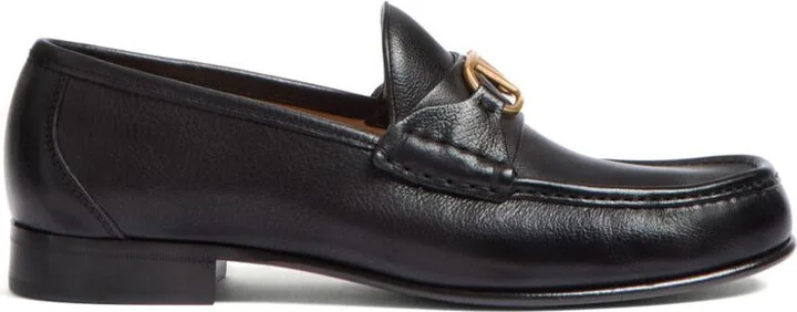 Valentino Garavani Vlogo Signature Leather Loafers