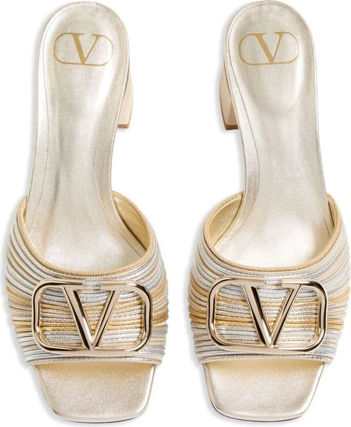 Valentino Garavani Vlogo Signature Leather Mules - Image 4