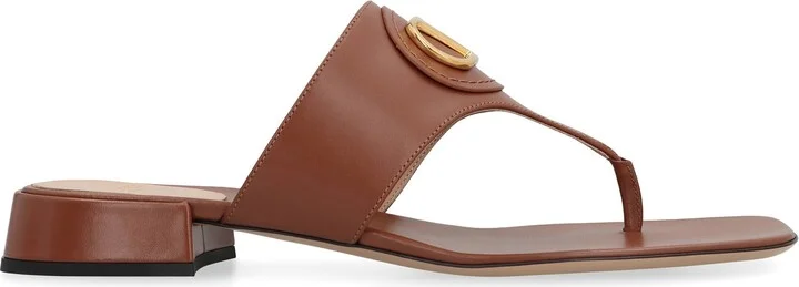Valentino Garavani Vlogo Signature Leather Slides - Image 2