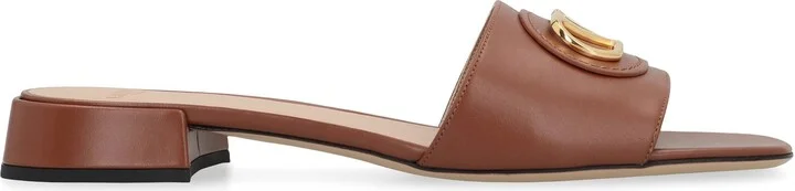 Valentino Garavani Vlogo Signature Leather Slides - Image 2