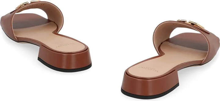 Valentino Garavani Vlogo Signature Leather Slides - Image 4