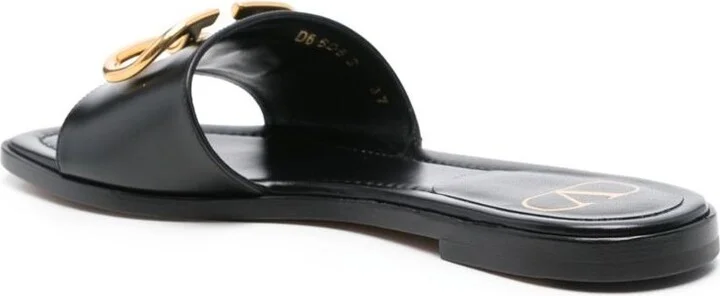 Valentino Garavani Vlogo Signature Leather Slides - Image 2