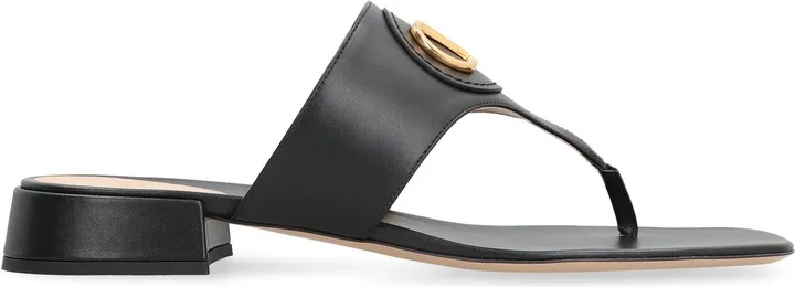 Valentino Garavani Vlogo Signature Leather Slides - Image 2