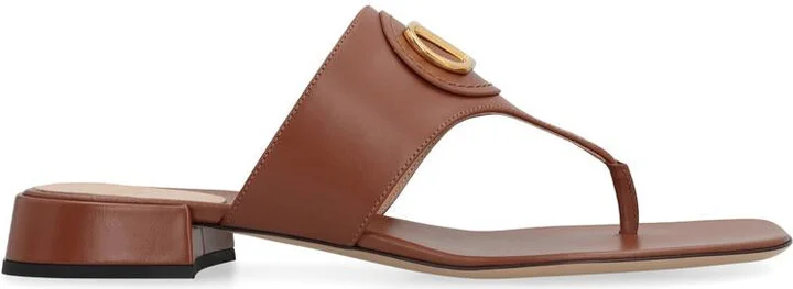 Valentino Garavani Vlogo Signature Leather Slides