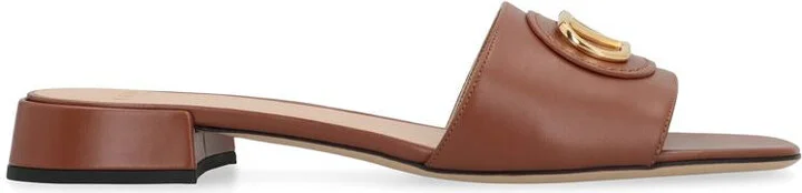 Valentino Garavani Vlogo Signature Leather Slides