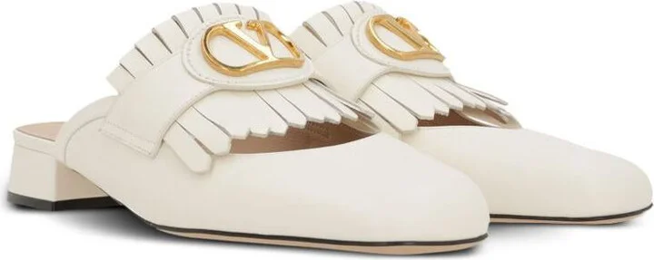 Valentino Garavani Vlogo Signature Leather Slippers - Image 3