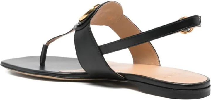 Valentino Garavani Vlogo Signature Leather Thong Sandals - Image 3