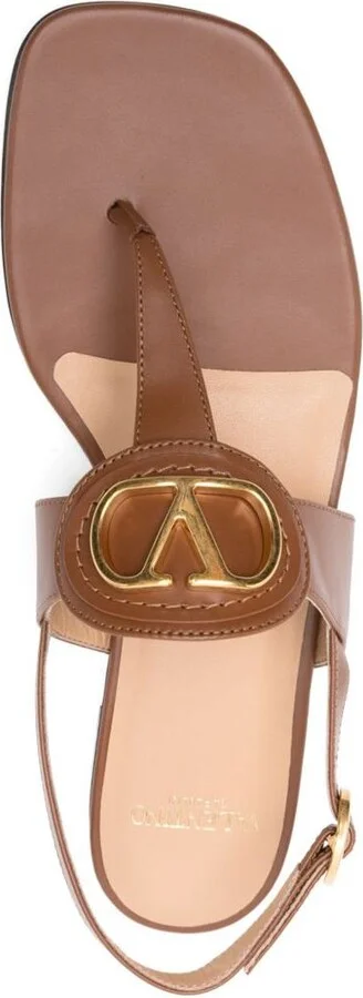Valentino Garavani Vlogo Signature Leather Thong Sandals - Image 4