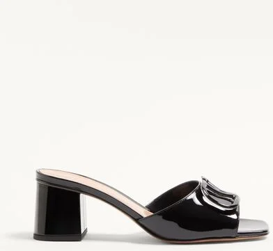 Valentino Garavani Vlogo Signature Patent Leather Slide Sandal 60Mm