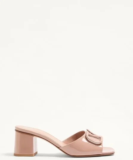 Valentino Garavani Vlogo Signature Patent Leather Slide Sandal 60Mm