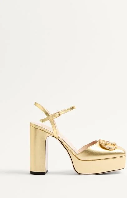 Valentino Garavani Vlogo Signature Platform Pump In Laminated Nappa 115Mm