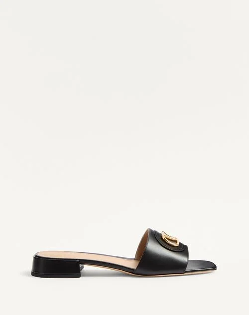 Valentino Garavani Vlogo Signature Slide Sandal In Calfskin 20Mm