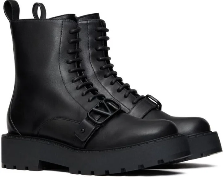 Valentino Garavani "Vlogo Signature" Strappy Ankle Boots - Image 5