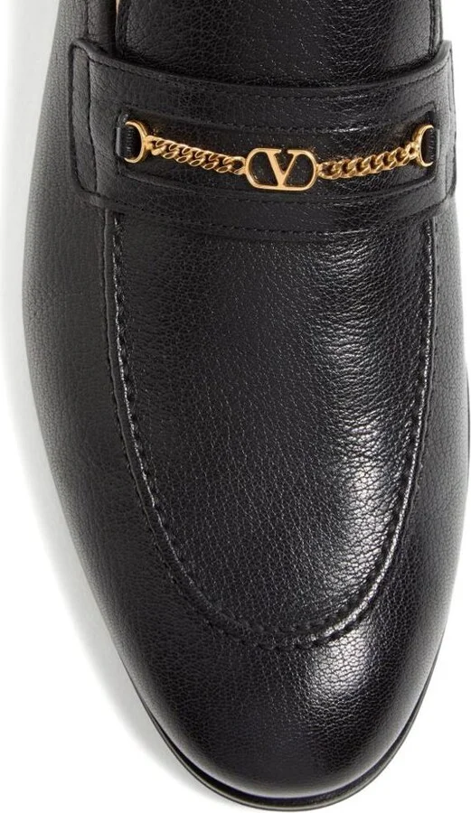 Valentino Garavani Vlogo Signautre Leather Loafers - Image 5