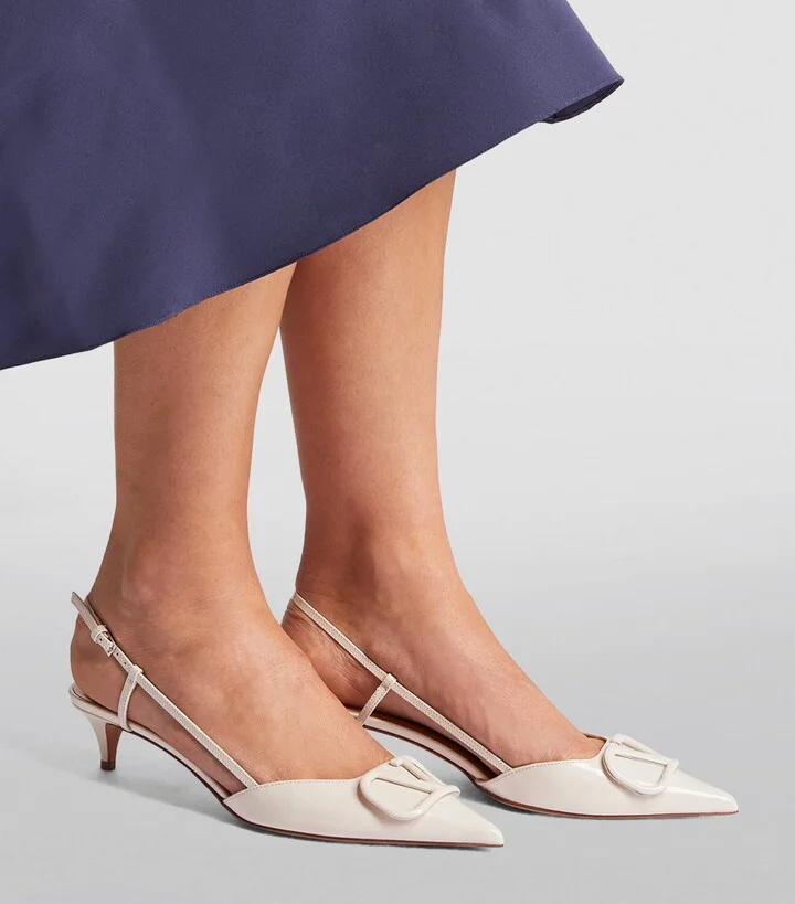 Valentino Garavani Vlogo Slingback Pumps 40 - Image 2