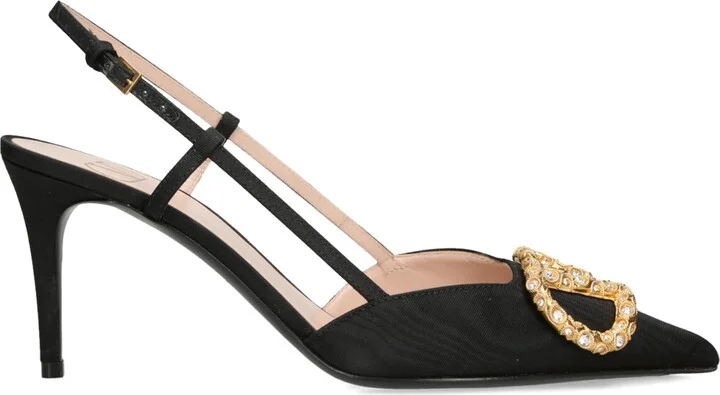 Valentino Garavani VLogo Strass Slingback Pumps 80