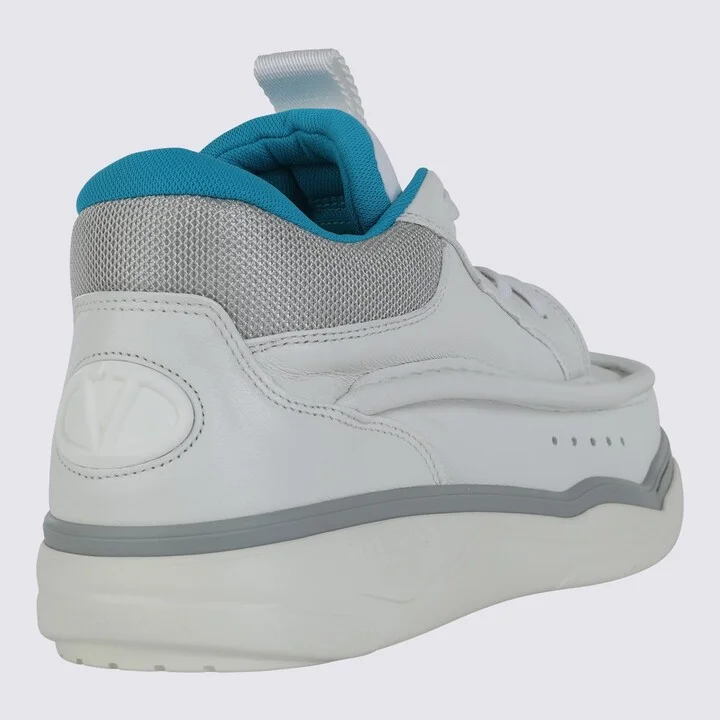 Valentino Garavani White And Blue Sneakers - Image 2