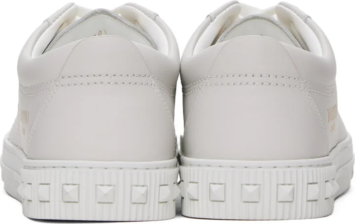 Valentino Garavani White Cityplanet Calfskin Sneakers - Image 2