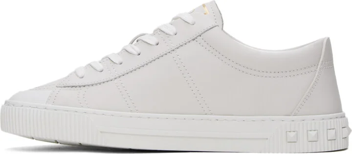 Valentino Garavani White Cityplanet Calfskin Sneakers - Image 3