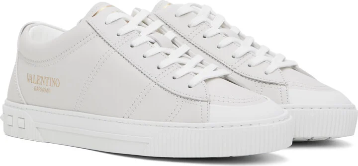 Valentino Garavani White Cityplanet Sneakers - Image 4