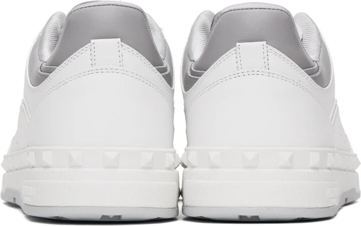 Valentino Garavani White & Gray Freedots Sneakers - Image 2
