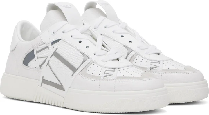 Valentino Garavani White Low-Top Calfskin VL7N Sneakers - Image 4