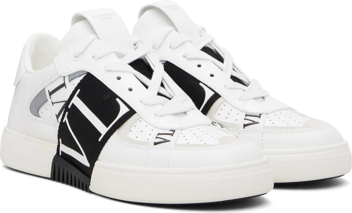 Valentino Garavani White Low-Top Calfskin VL7N Sneakers - Image 4