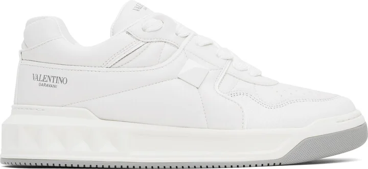 Valentino Garavani White One Stud Low-Top Nappa Sneakers
