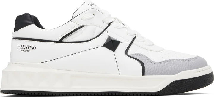 Valentino Garavani White One Stud Low-Top Nappa Sneakers