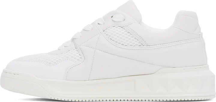 Valentino Garavani White One Stud Sneakers - Image 3
