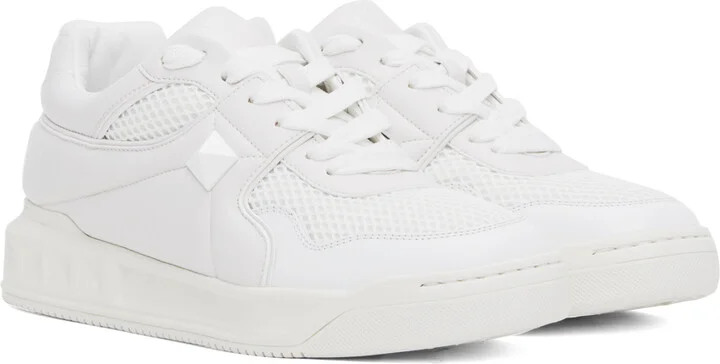 Valentino Garavani White One Stud Sneakers - Image 4