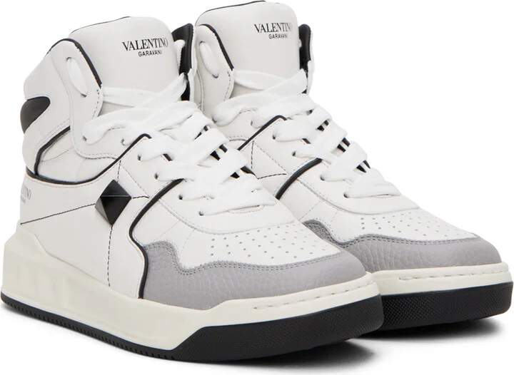 Valentino Garavani White One Stud Sneakers - Image 4