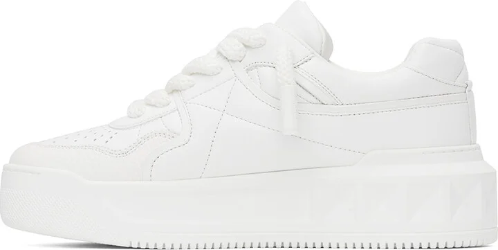 Valentino Garavani White One Stud Sneakers - Image 3