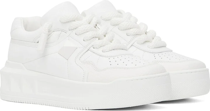 Valentino Garavani White One Stud Sneakers - Image 4