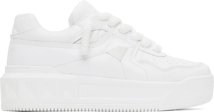 Valentino Garavani White One Stud XL Nappa Leather Sneakers