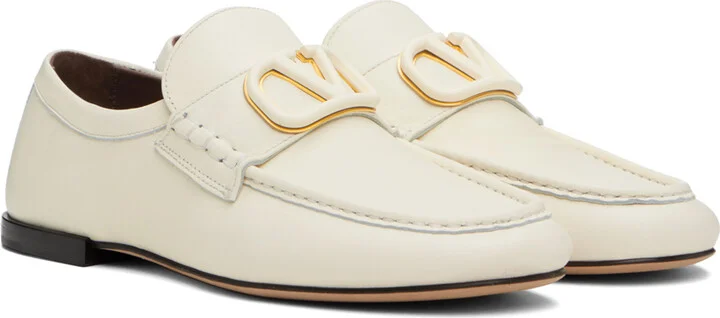 Valentino Garavani White VLogo Signature Loafers - Image 4
