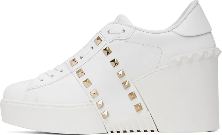 Valentino Garavani White Wedge Sneakers - Image 3
