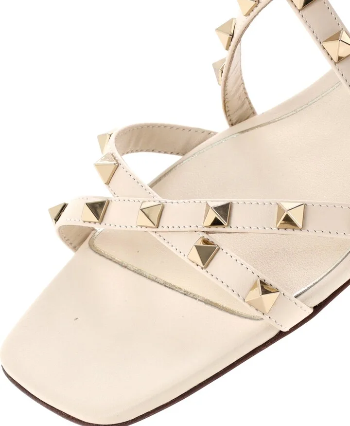 VALENTINO GARAVANI Women's Multi Strap Rockstud Flat Sandals Leather - Image 5