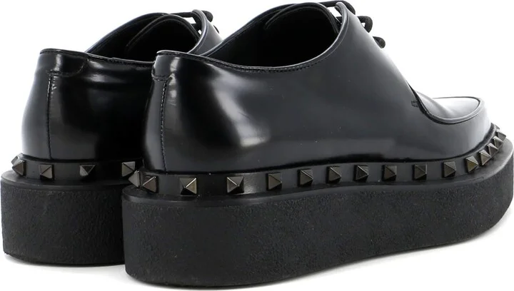 VALENTINO GARAVANI Women's Rockstud M-Way Platform Derby Shoes Leather - Image 3