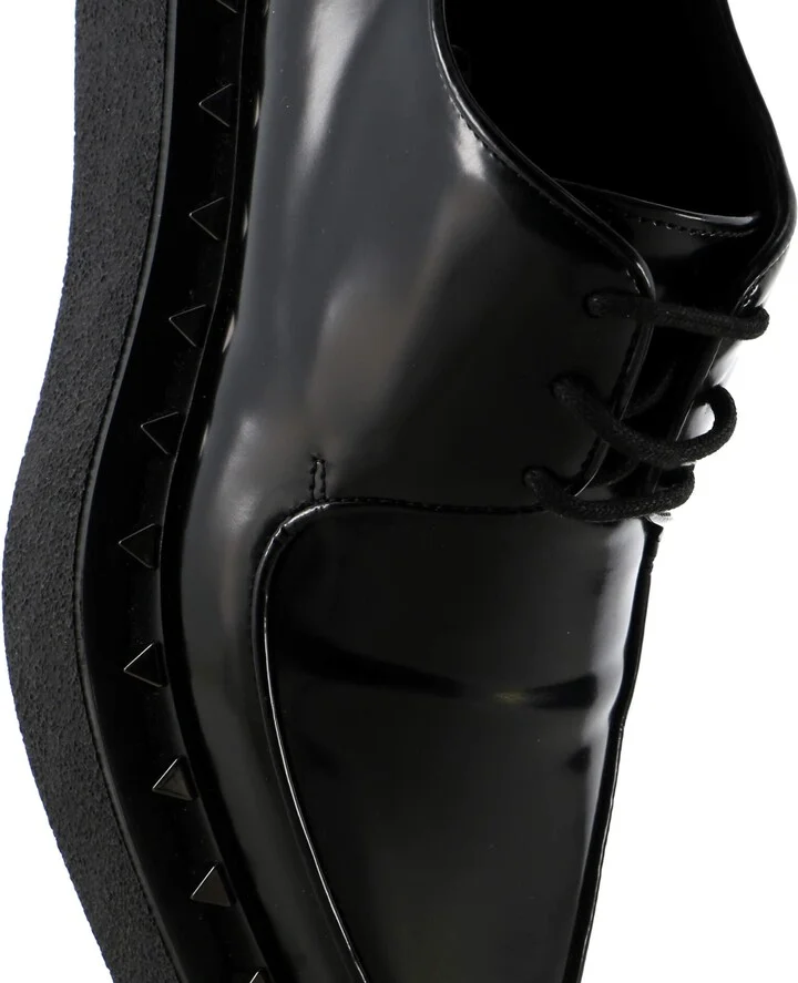VALENTINO GARAVANI Women's Rockstud M-Way Platform Derby Shoes Leather - Image 4