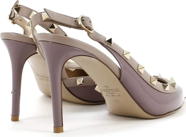 VALENTINO GARAVANI Women's Rockstud Slingback Pumps Patent - Image 3