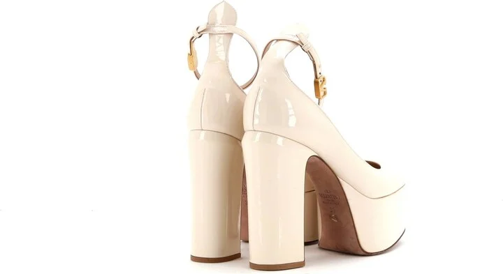 VALENTINO GARAVANI Women's Tan-Go Platform Pumps Patent 155 - Image 3