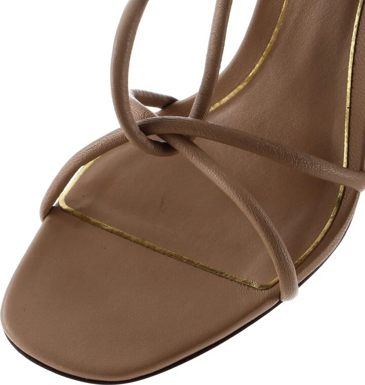 VALENTINO GARAVANI Women's Upflair Heeled Sandals Leather with Feathers - Image 6