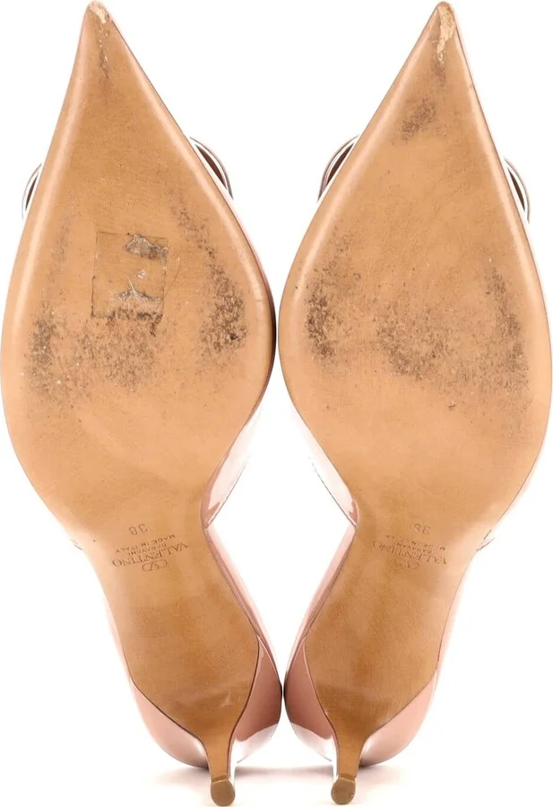VALENTINO GARAVANI Women's VLogo Heeled Mules Patent 80 - Image 4