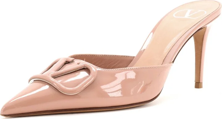 VALENTINO GARAVANI Women's VLogo Heeled Mules Patent 80