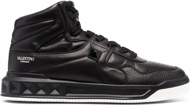 Valentino Garavni High-Top Lace-Up Sneakers
